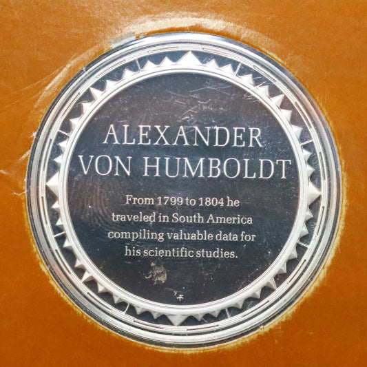 Franklin Mint The Great Explorers STERLING SILVER Art Round - Alexander Von Humboldt