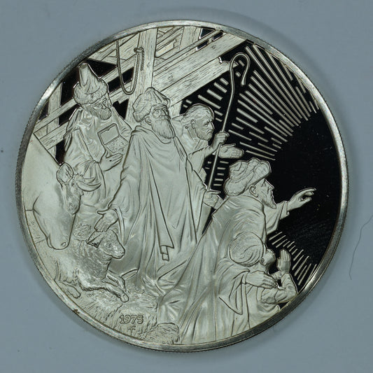 1975 Franklin Mint Holiday Medal - The Christ Child - Proof Sterling Silver Medal - Coin Only
