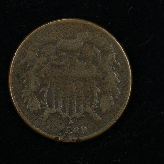 1869 2c Two Cent Piece United States