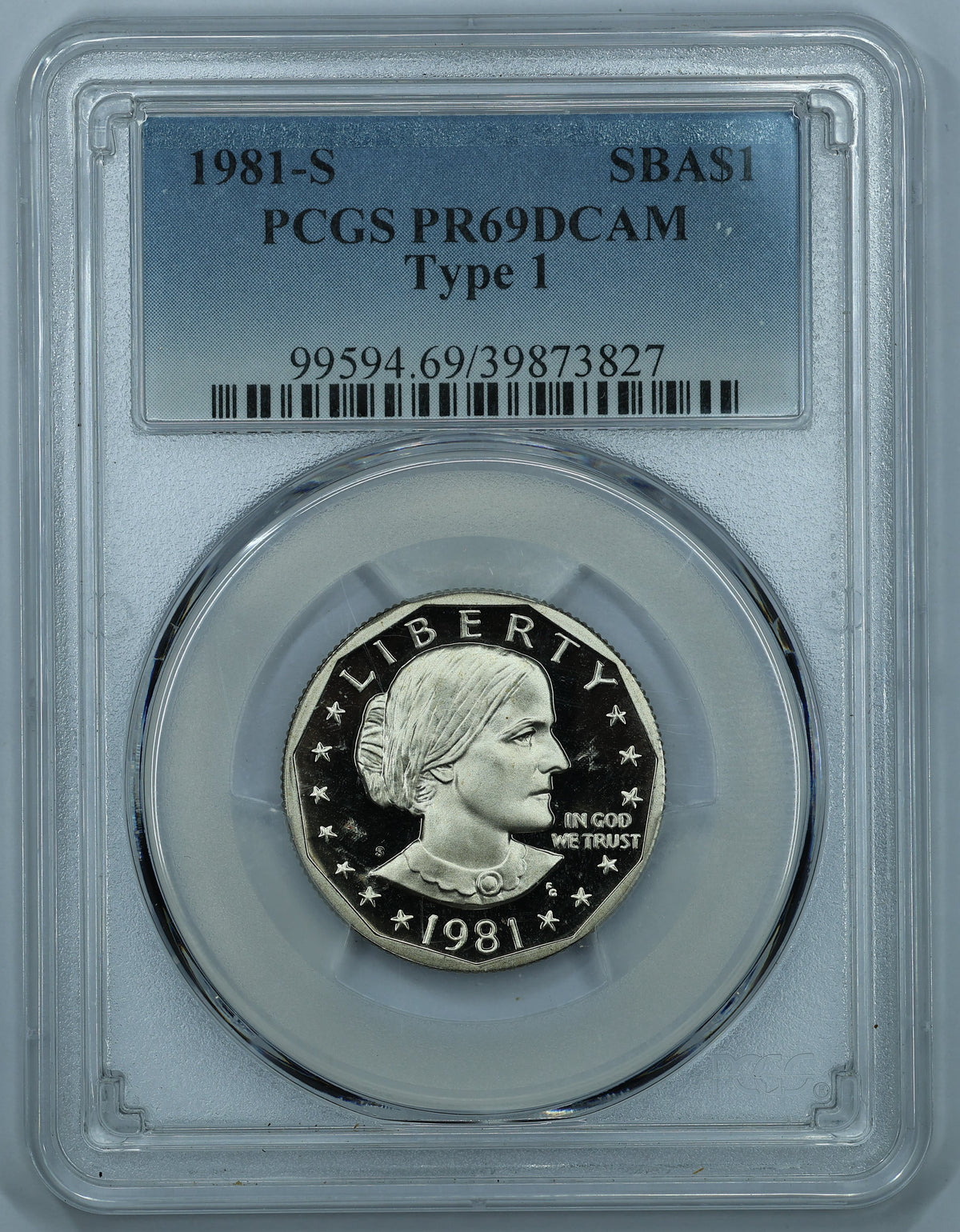 1981 S (San Francisco) Susan B. Anthony Dollar $1 Coin - PCGS PR69 DCAM Type 1