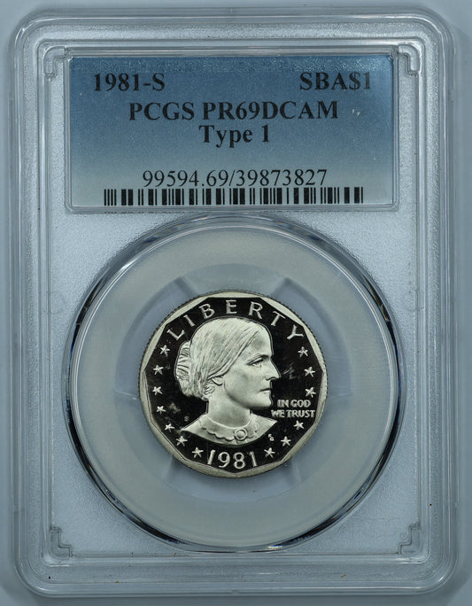 1981 S (San Francisco) Susan B. Anthony Dollar $1 Coin - PCGS PR69 DCAM Type 1