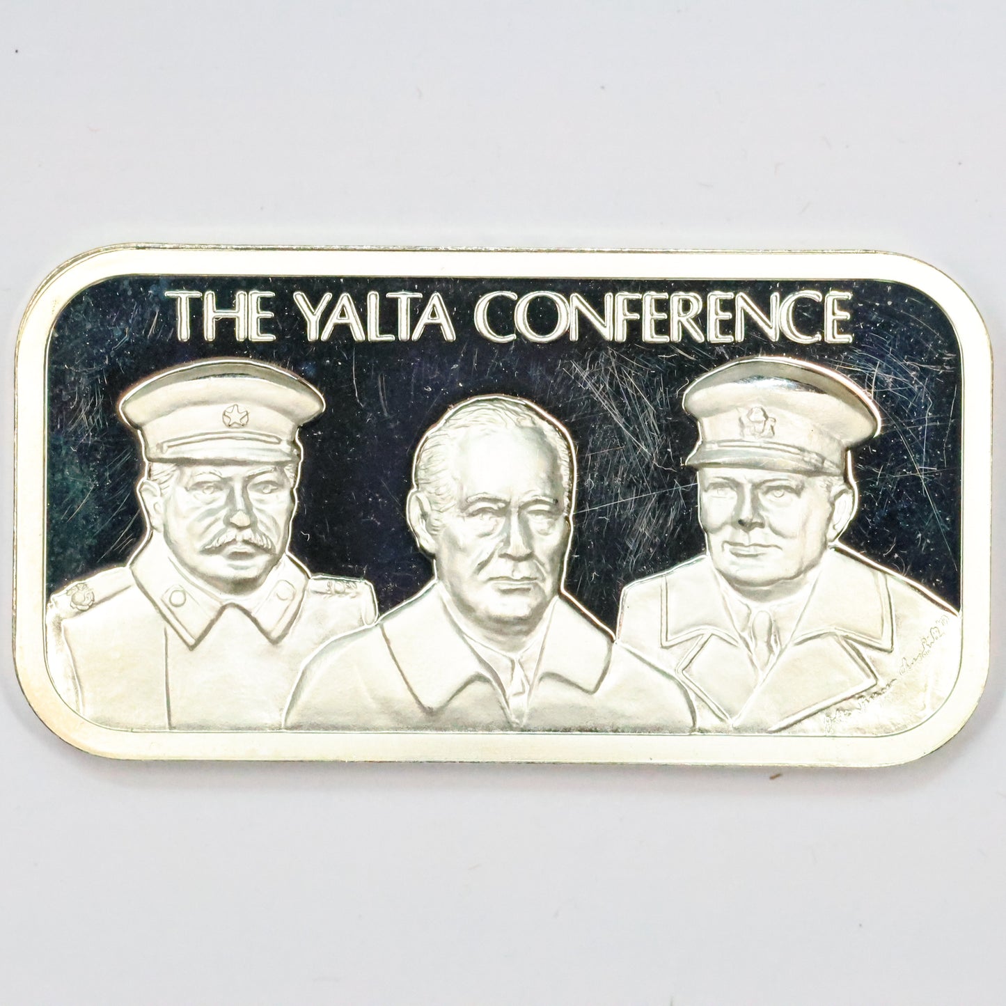 1973 Silver Creations Ltd - The Yalta Conference - 1 oz .999 Fine Silver Bar w/ Box