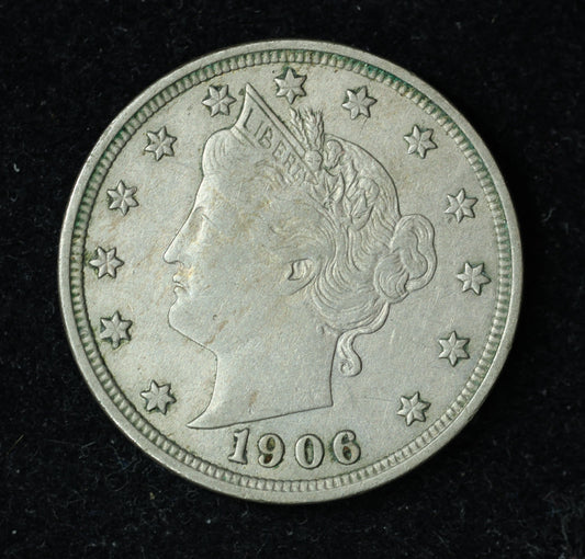 1906 5c Liberty V Nickel Five Cent Coin