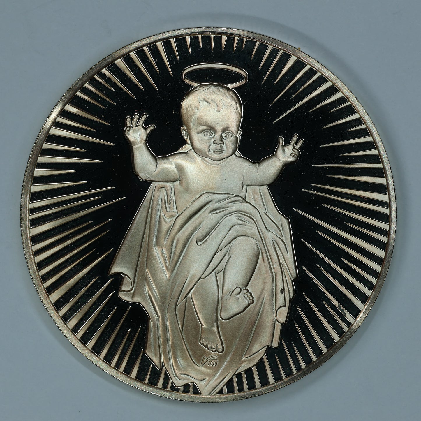 1975 Franklin Mint Holiday Medal - The Christ Child - Proof Sterling Silver Medal - Coin Only