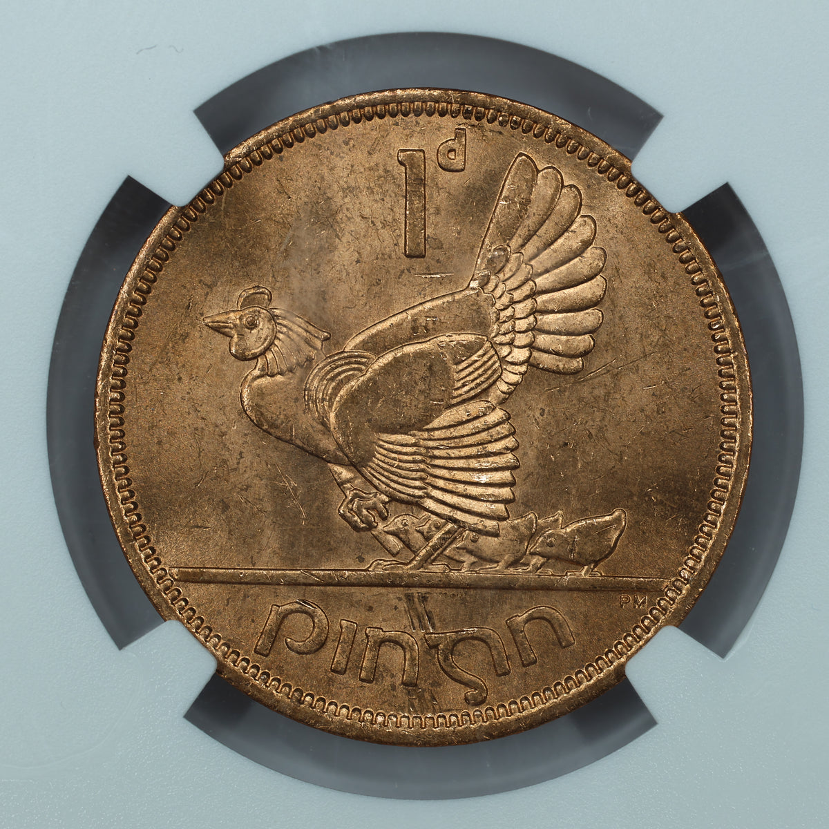 1966 Ireland 1 Penny "Lucky Irish Penny" Bronze - NGC Genuine