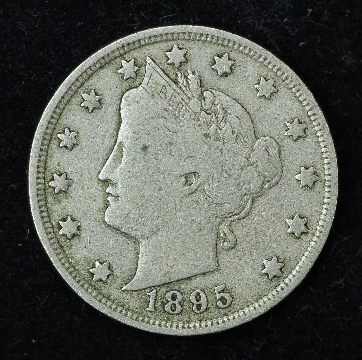 1895 5c Liberty V Nickel Five Cent Coin