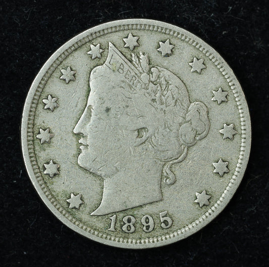 1895 5c Liberty V Nickel Five Cent Coin