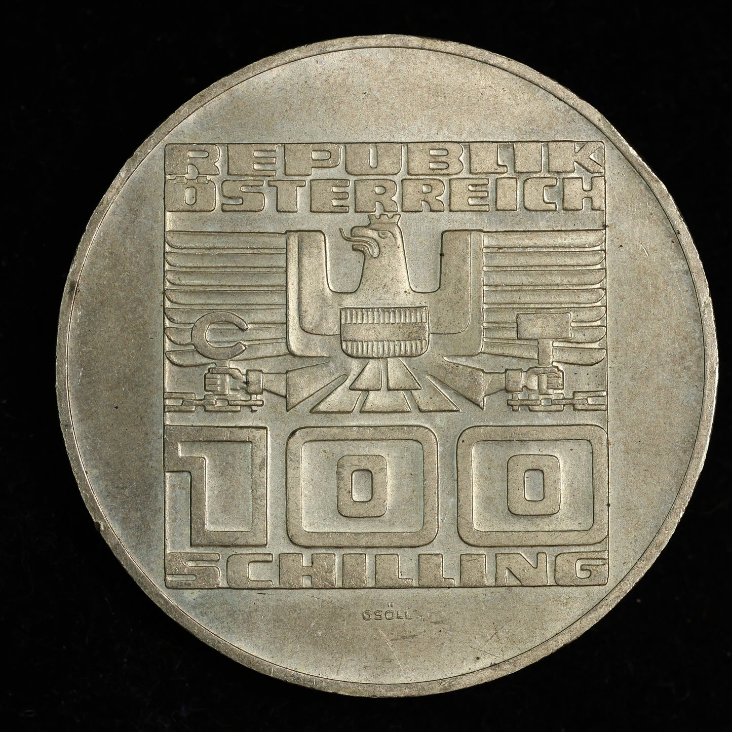 1975 Austria 100 Schilling 20th Anniversary - State Treaty