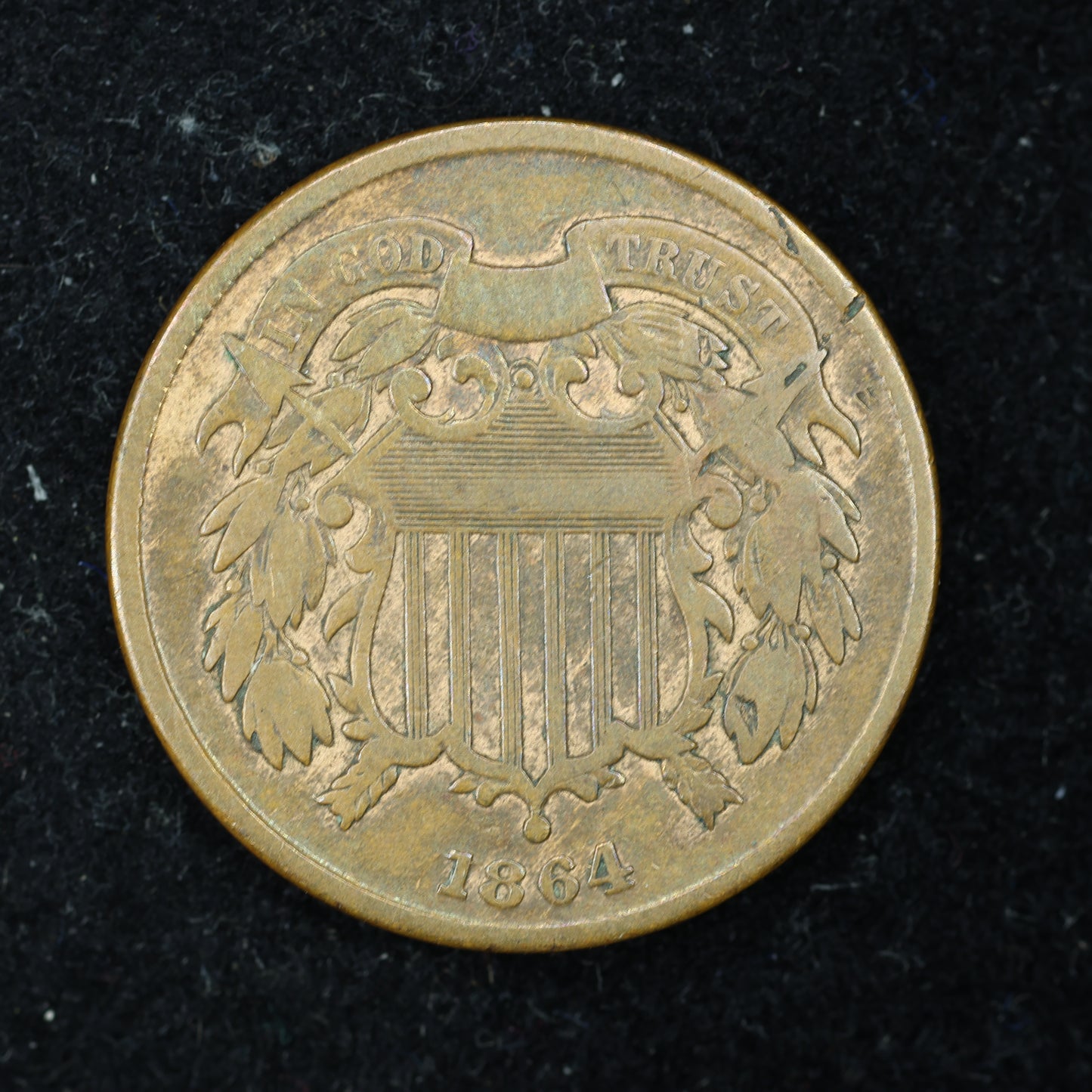 1864 2c Two Cent Piece United States