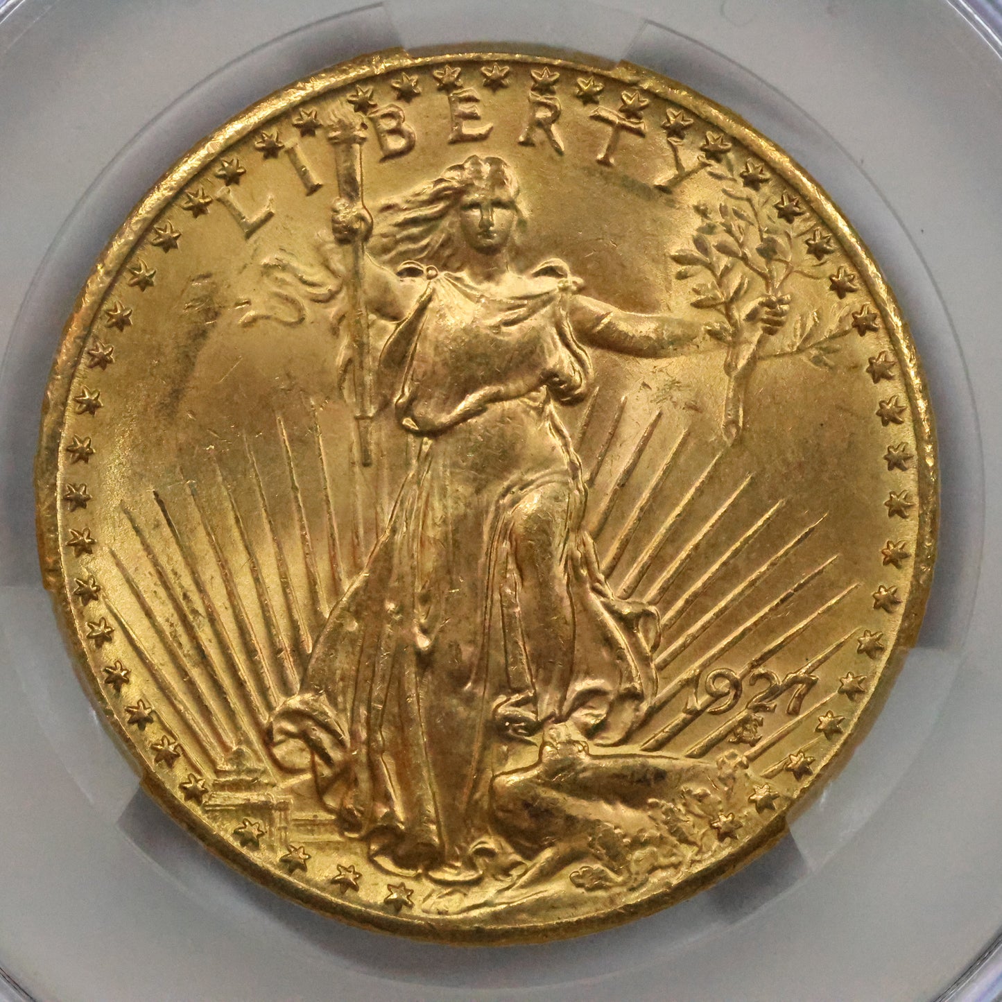 1927 $20 Gold St. Gaudens Double Eagle - CAC Direct MS63