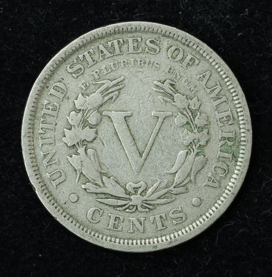 1895 5c Liberty V Nickel Five Cent Coin