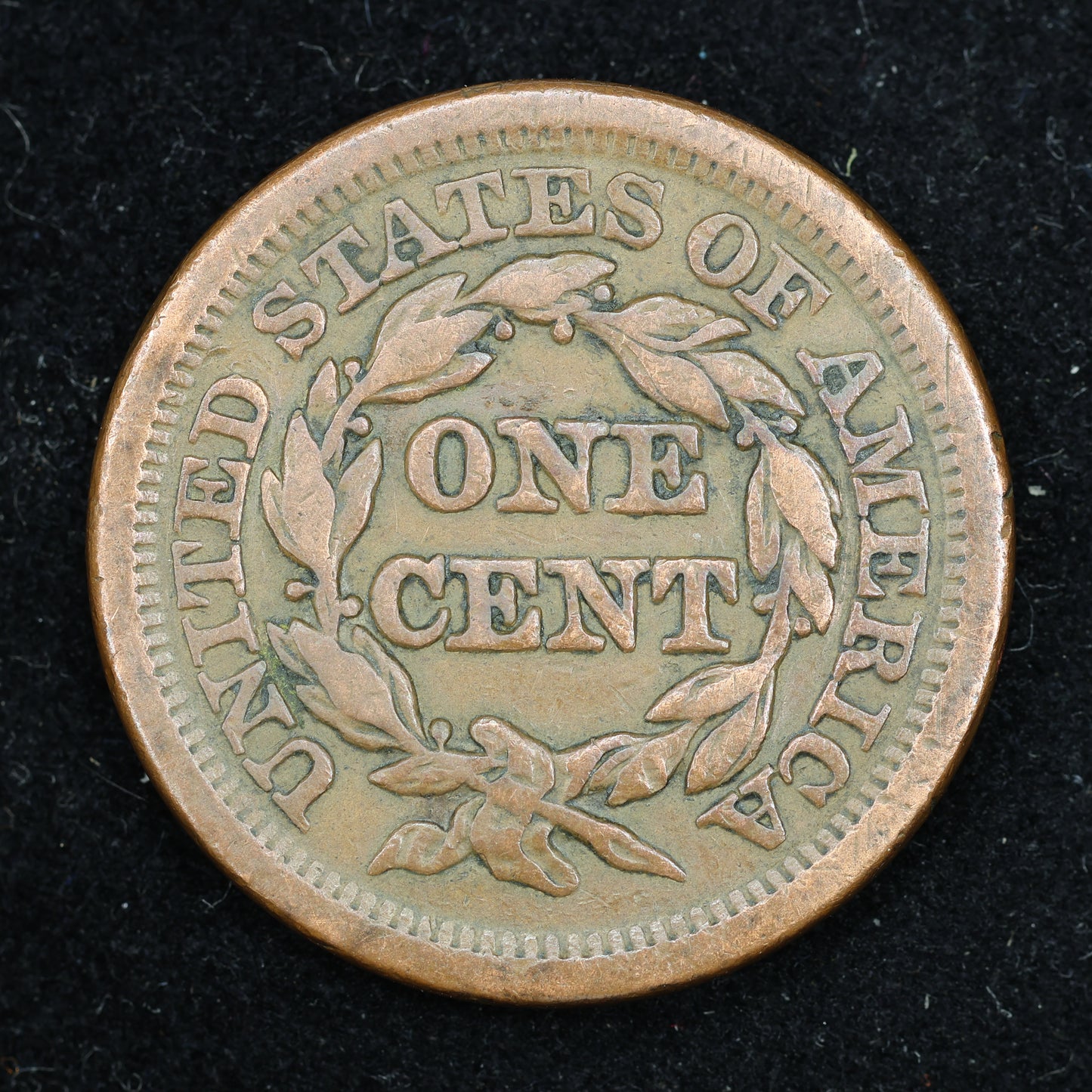 1851  Braided Hair US Large Cent 1C Penny