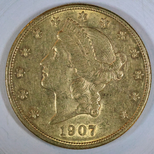 1907 $20 Gold Liberty Head Double Eagle - Philadelphia