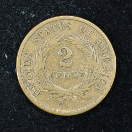 1864 2c Two Cent Piece United States