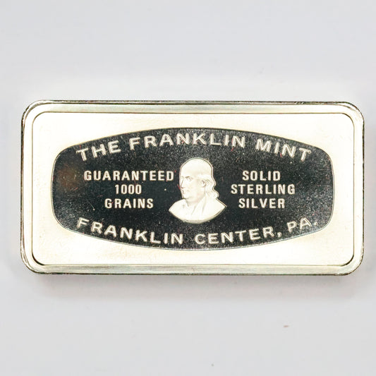 Franklin Mint Christmas Ingot - 1973 The Carolers Sterling Silver 1000 Grains Bar w/ OGP