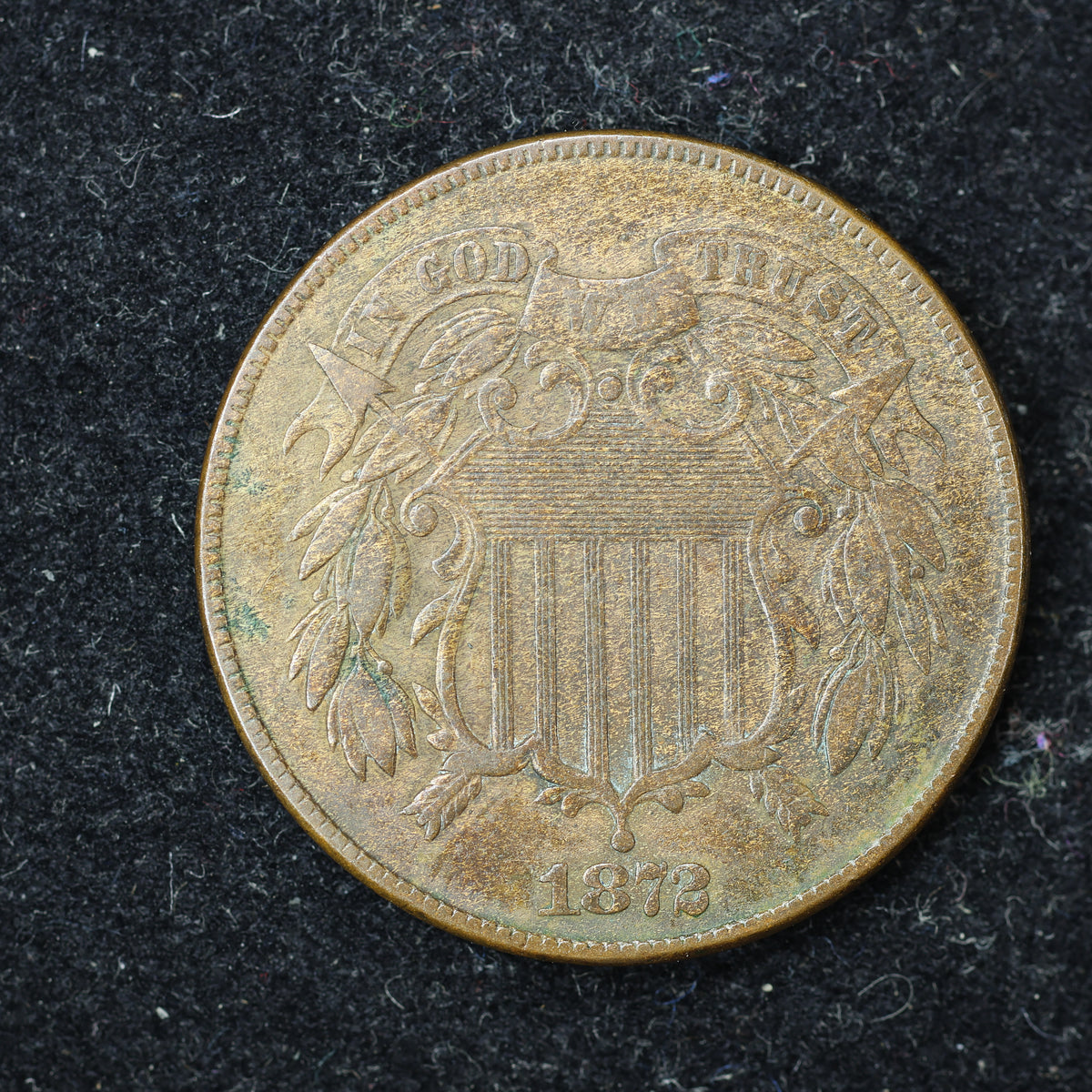 1872 2c Two Cent Piece United States
