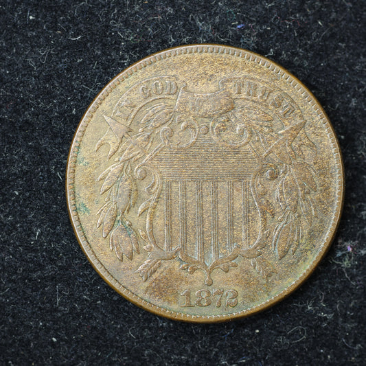 1872 2c Two Cent Piece United States