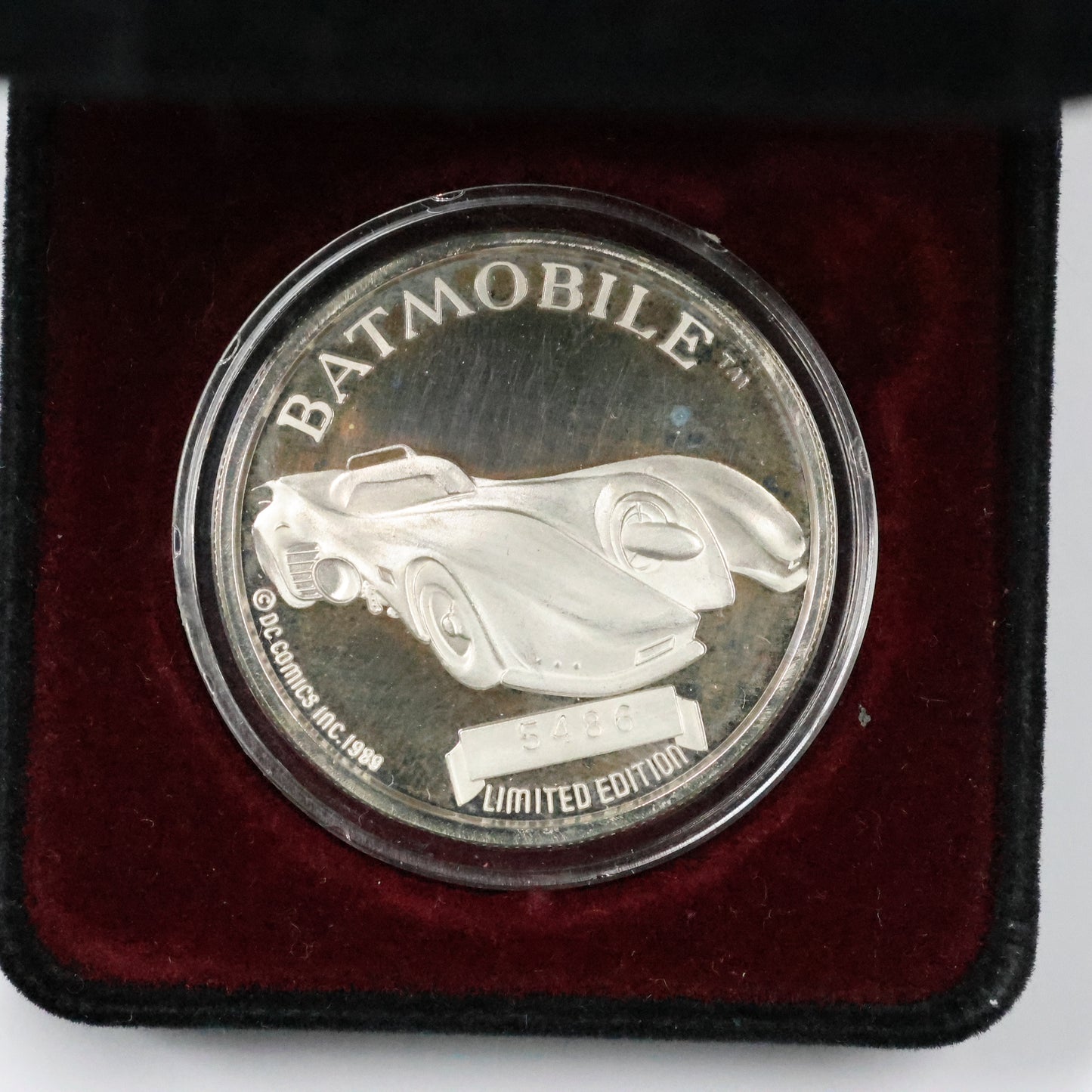 1989 Batman 50th Anniversary Batmobile 1 oz .999 Fine Silver with Box/COA