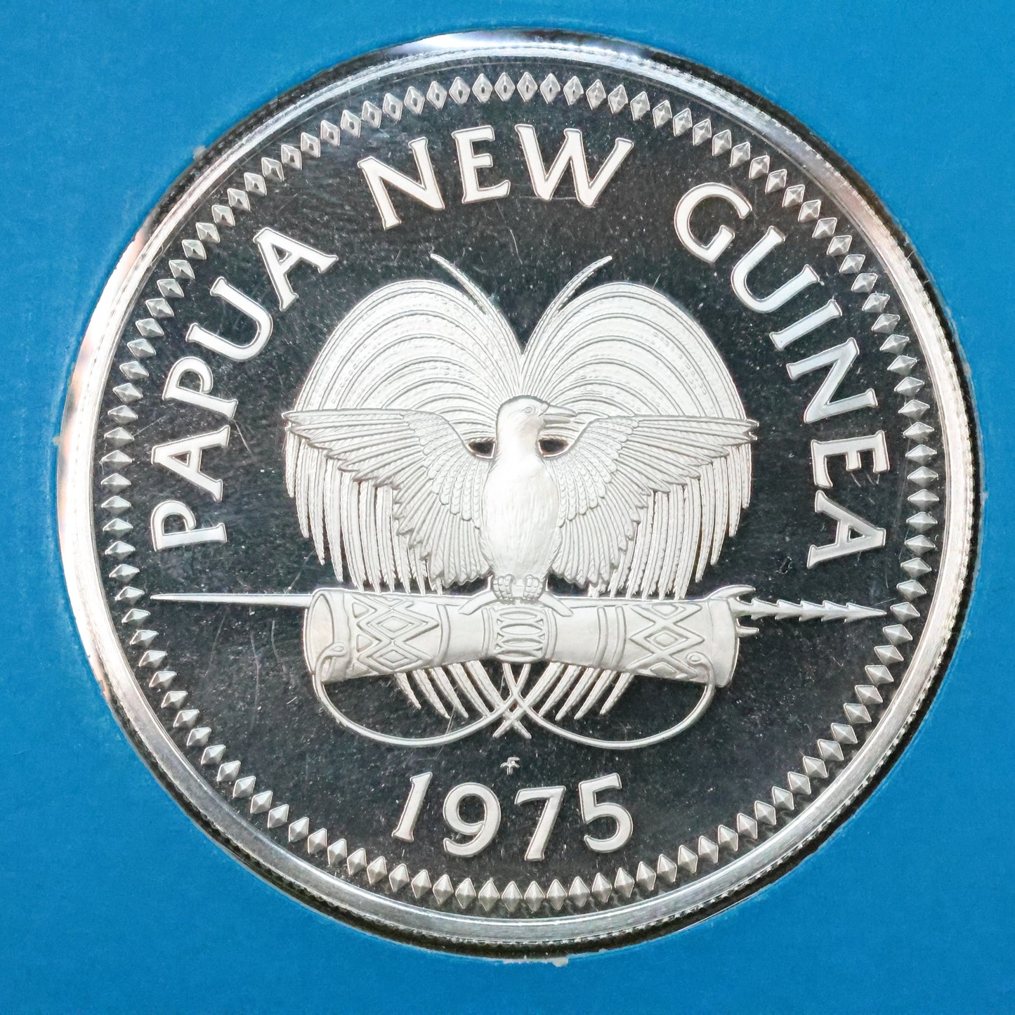 1975 Papua New Guinea .925 Silver 10 Kina Proof in Plastic