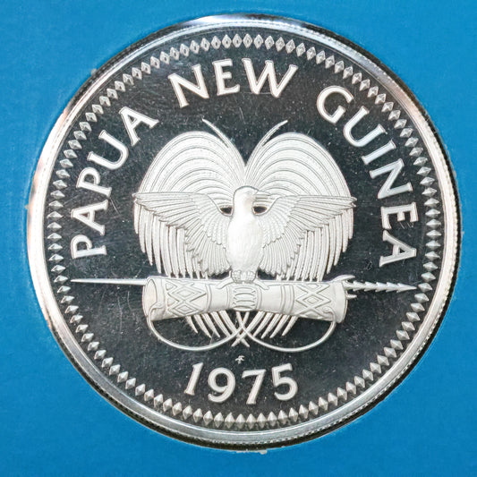 1975 Papua New Guinea .925 Silver 10 Kina Proof in Plastic