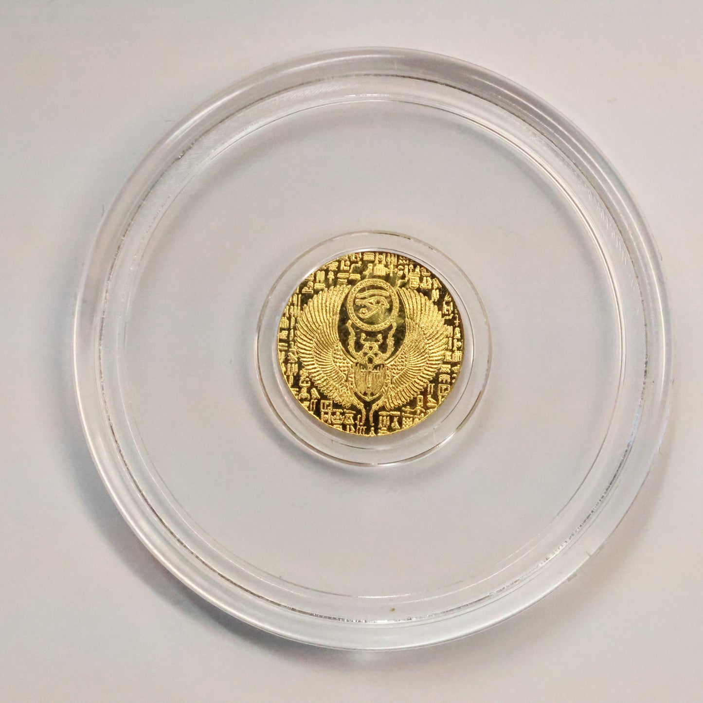 1/200th oz .9999 Fine Gold - Monarch Precious Metals - Egyptian Scarab Anhk w/ Capsule