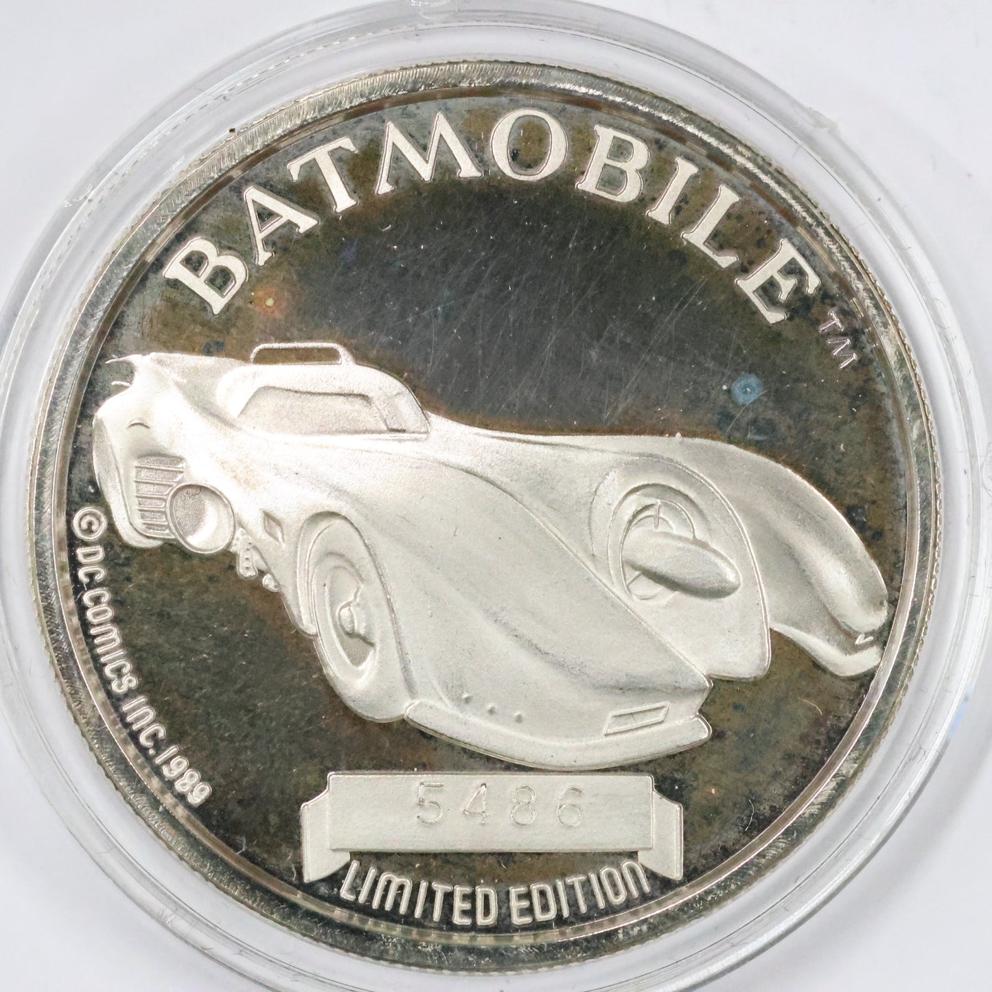 1989 Batman 50th Anniversary Batmobile 1 oz .999 Fine Silver with Box/COA