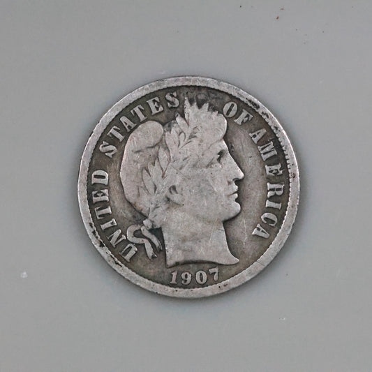 1907 Barber Dime 10C - Philadelphia