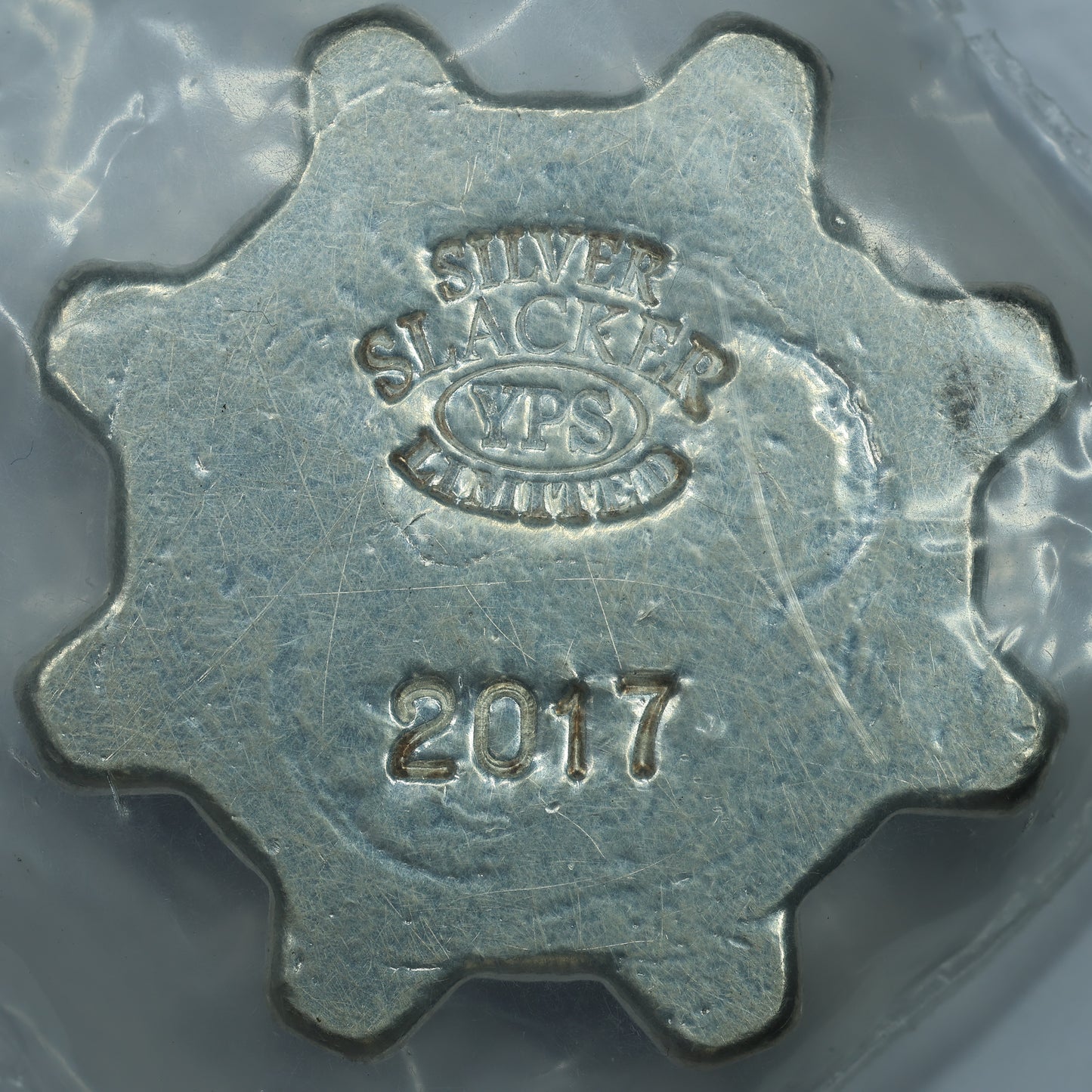4  oz .999 Fine Silver Bullion Poured Gear by Yeager's Poured Silver YPS