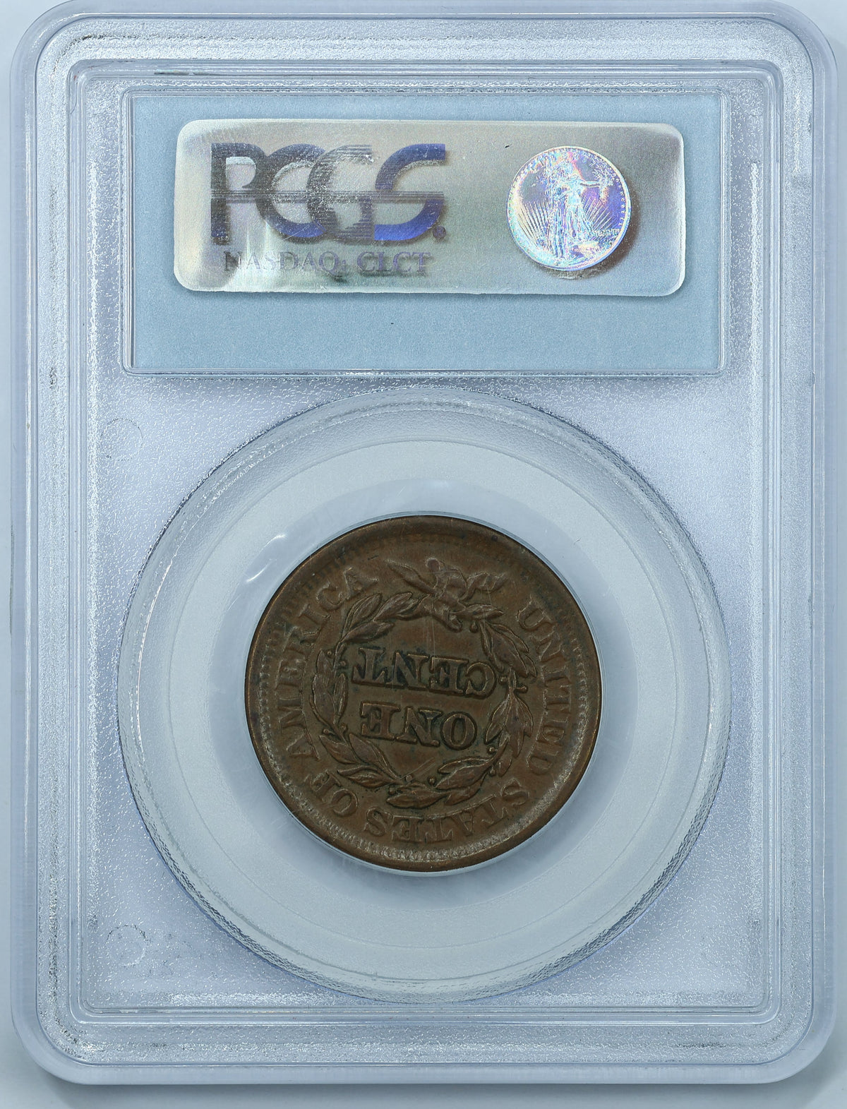 1851 Braided Hair US Large Cent 1C Penny - PCGS AU55