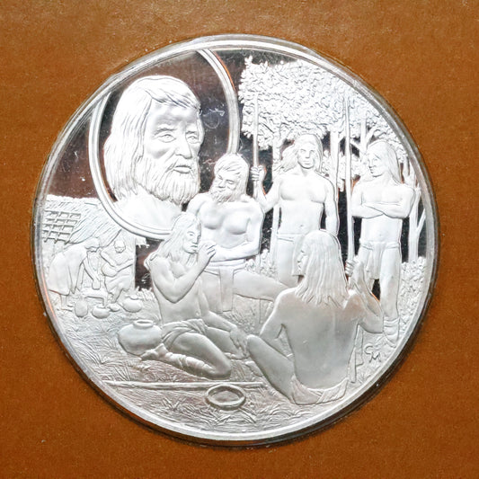 Franklin Mint The Great Explorers STERLING SILVER Art Round - Cabeza De Vaca