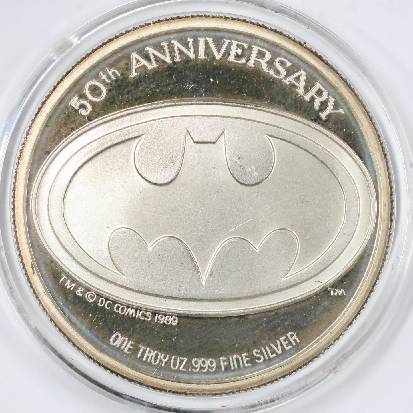 1989 Batman 50th Anniversary Batmobile 1 oz .999 Fine Silver with Box/COA