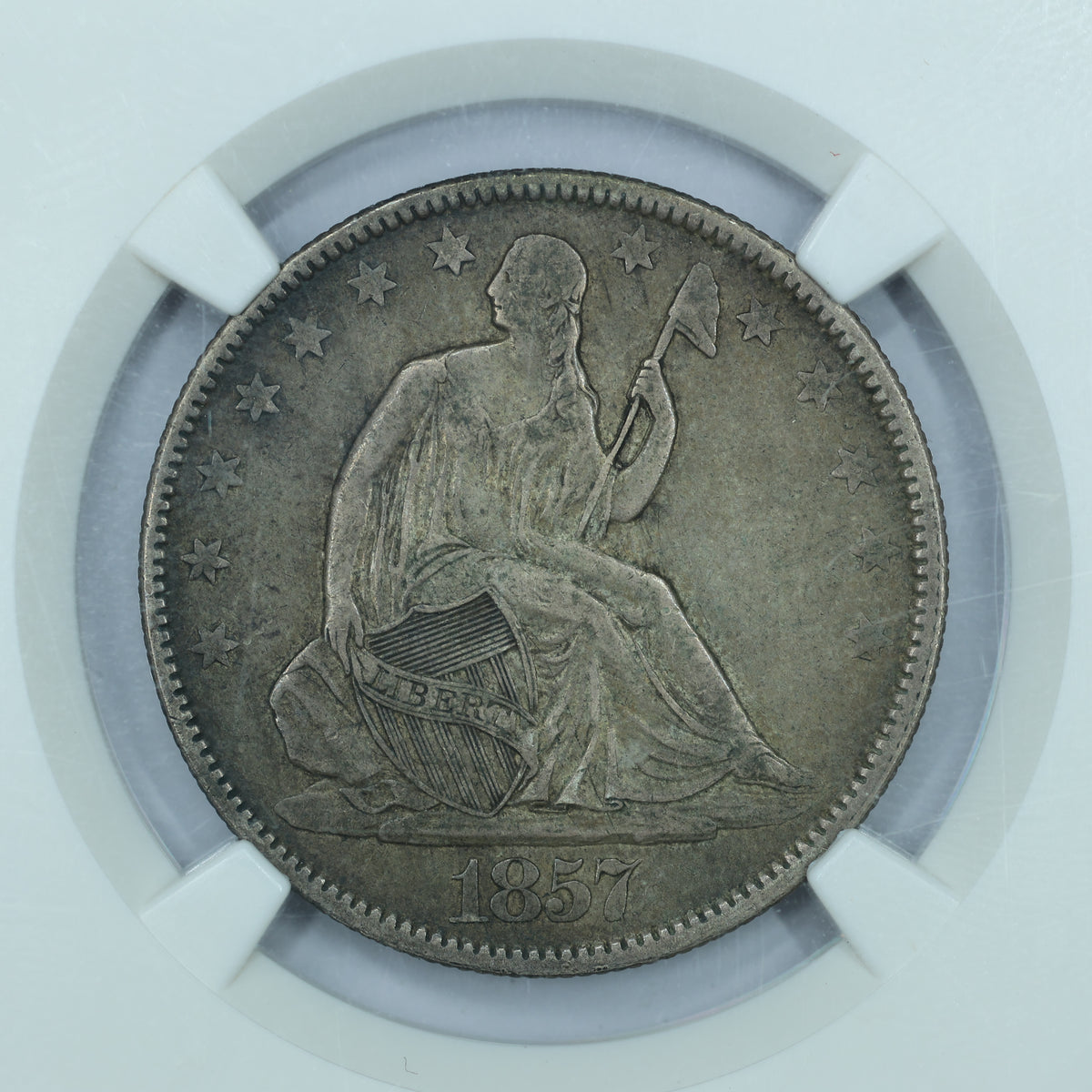 1857 Seated Liberty Silver Half Dollar 50c - NGC XF40