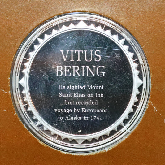 Franklin Mint The Great Explorers STERLING SILVER Art Round - Vitus Bering