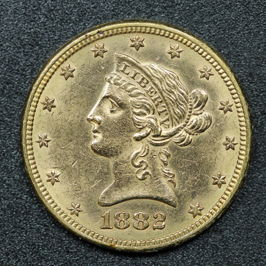 1882 $10 Liberty Head US Gold Eagle Coin