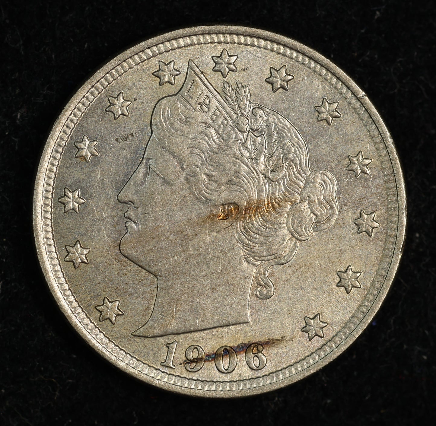 1906 5c Liberty V Nickel Five Cent Coin