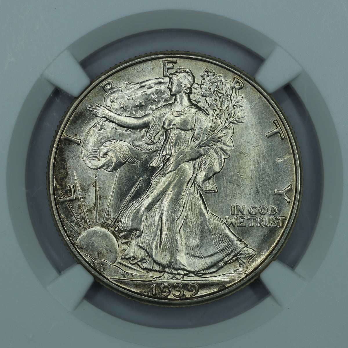 1939 D (Denver) Walking Liberty Silver Half Dollar 50c - NGC MS63