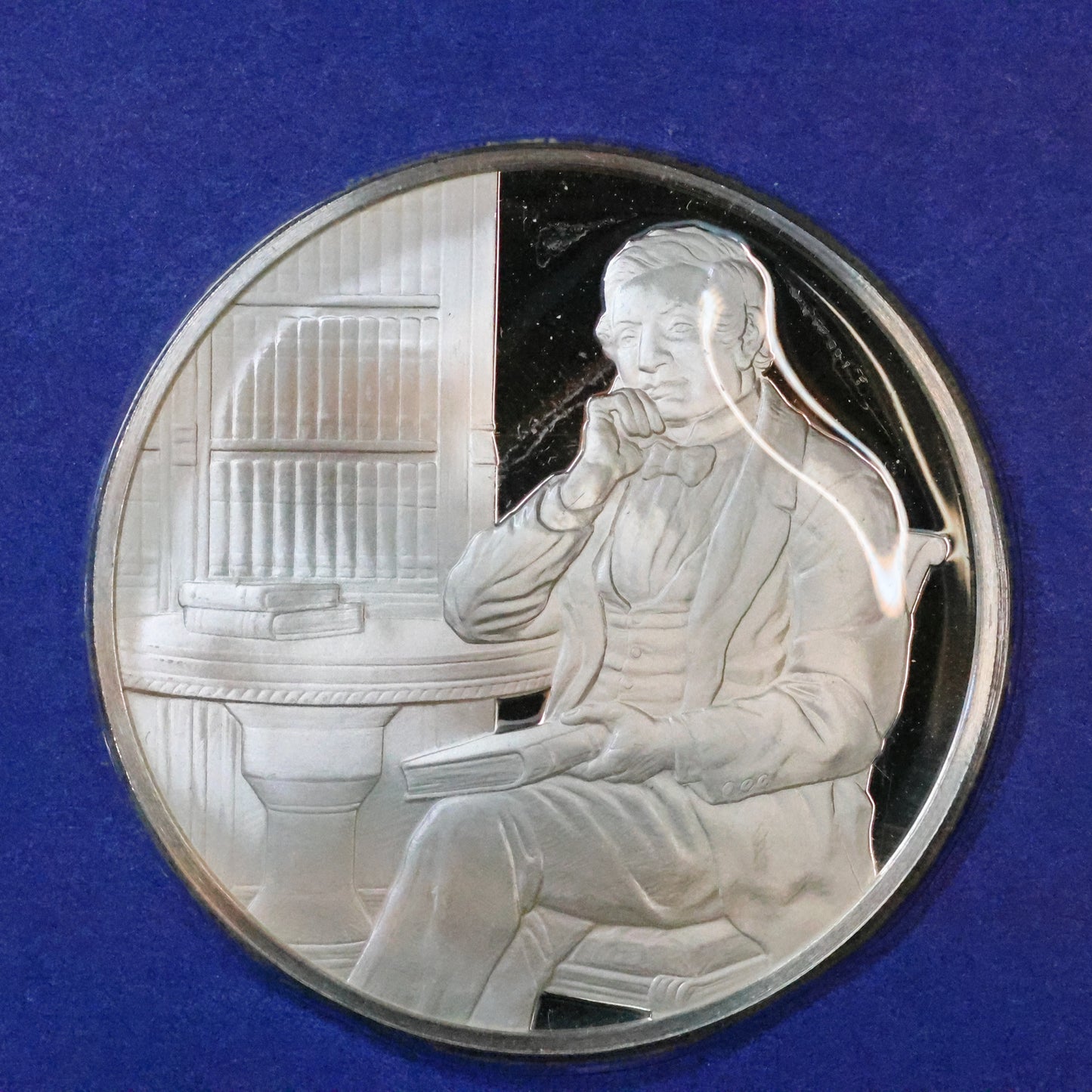 1974 Postmasters of America STERLING SILVER Art Round - No. 17 American Folklore