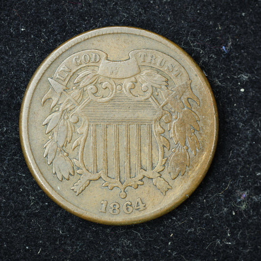 1864 2c Two Cent Piece United States