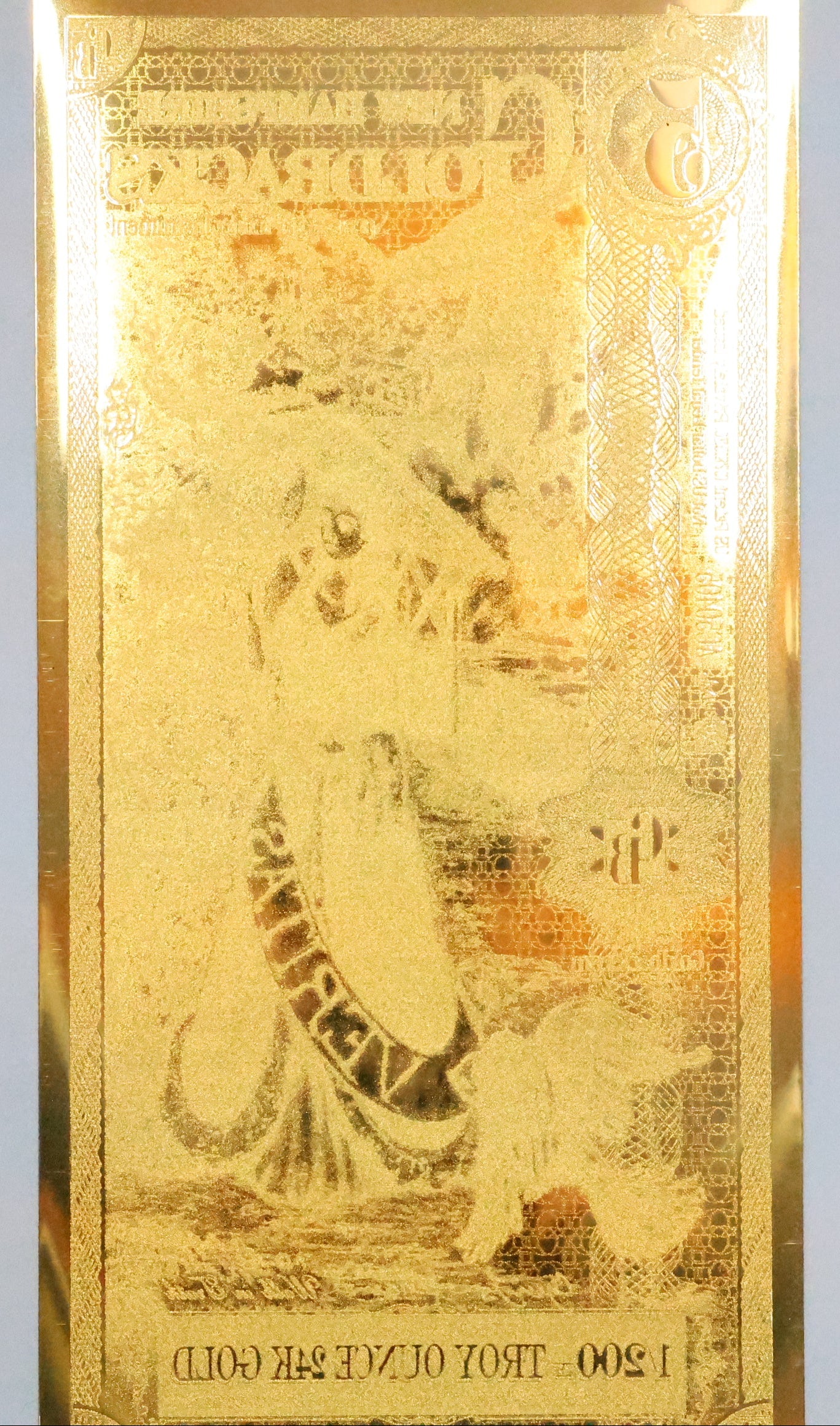 New Hampshire 5 Goldbacks Gold Foil Note 1/200th Troy Oz 24KT Goldback