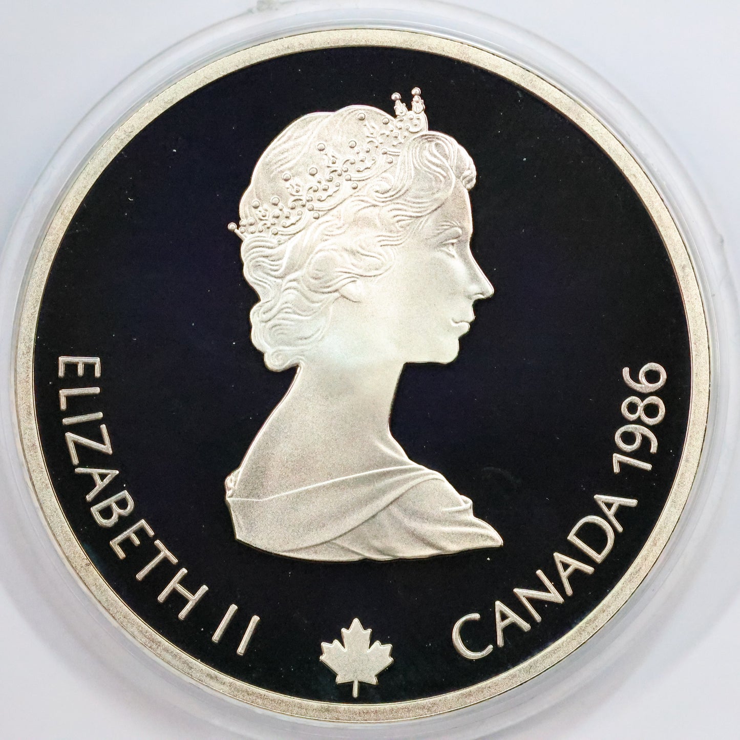 1986 Canada $20 .925 Fine Silver Calgary Winter Olympic Coin - Hockey w/ Capsule
