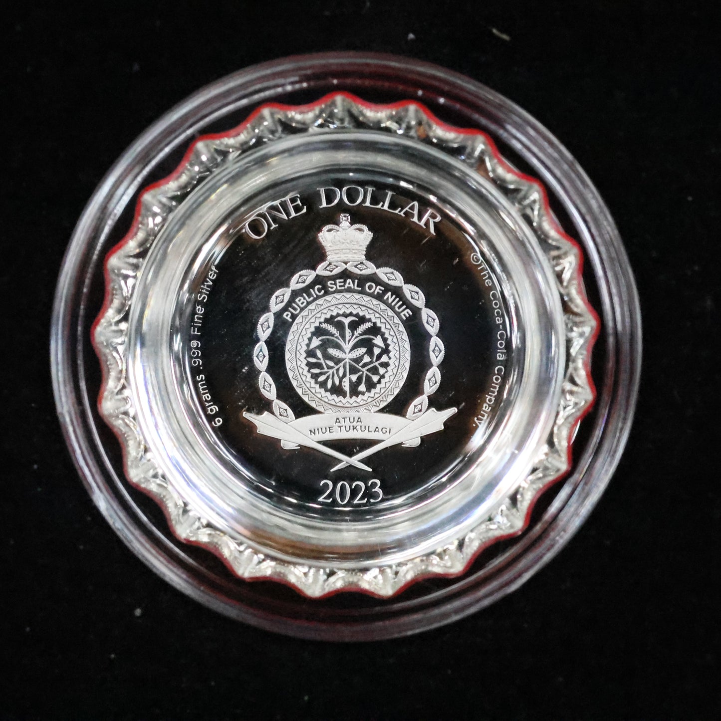 2023 Niue 6 gram Silver Coca-Cola® Bottle Cap w/ Tin & COA