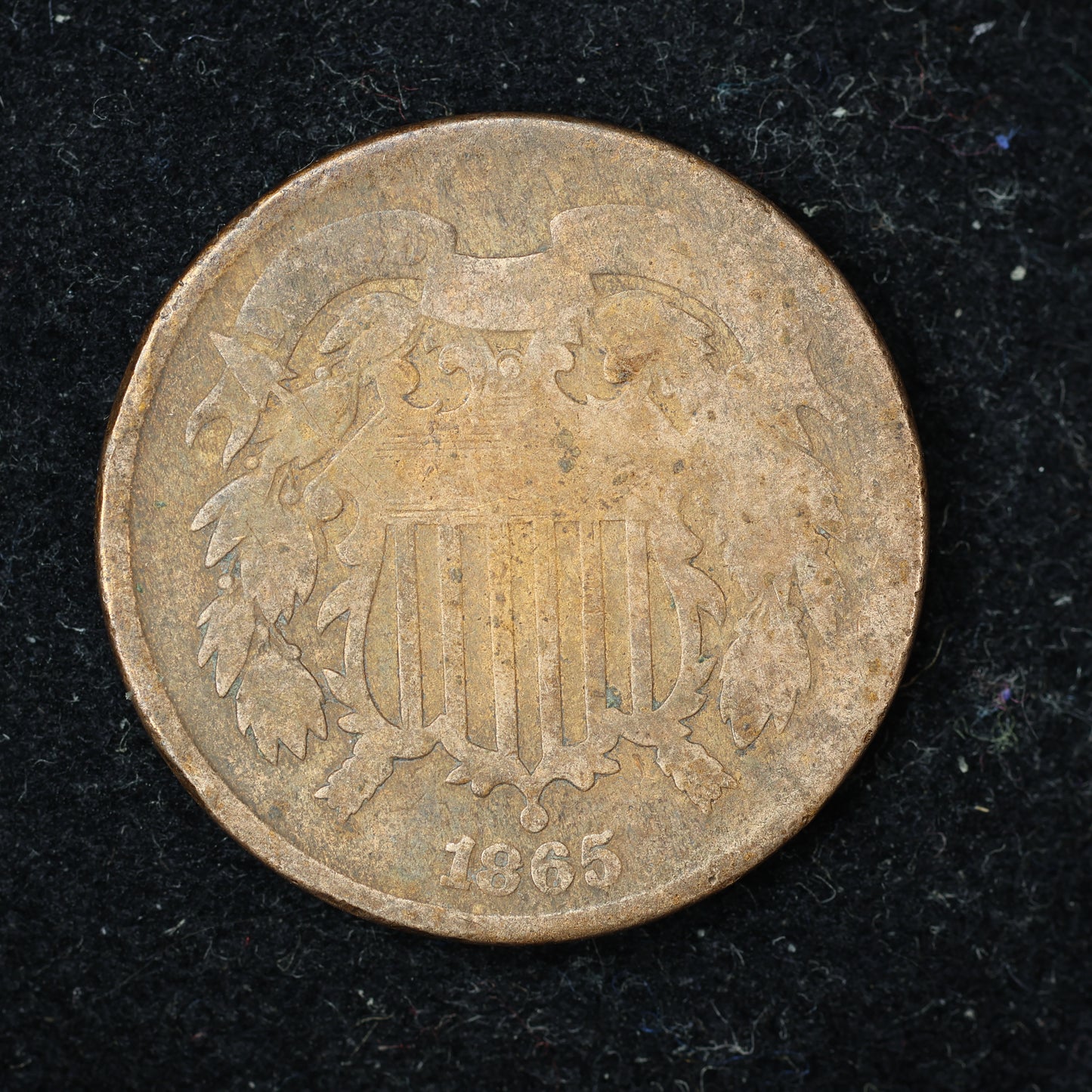 1865 2c Two Cent Piece United States
