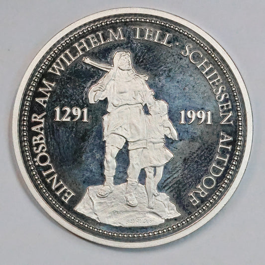 1986 Switzerland 1 oz Platinum Shooting Thaler Proof w/ Capsule