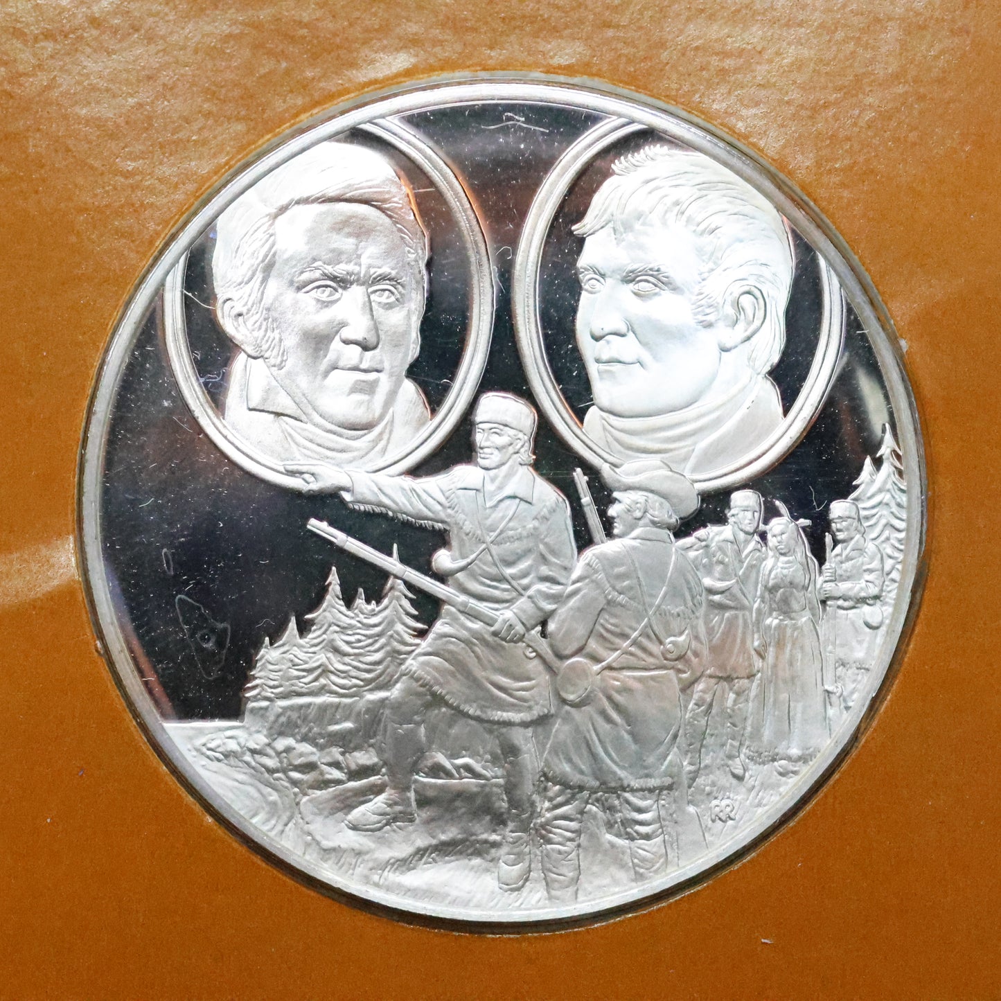 Franklin Mint The Great Explorers STERLING SILVER Art Round - Lewis and Clark