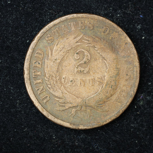 1865 2c Two Cent Piece United States