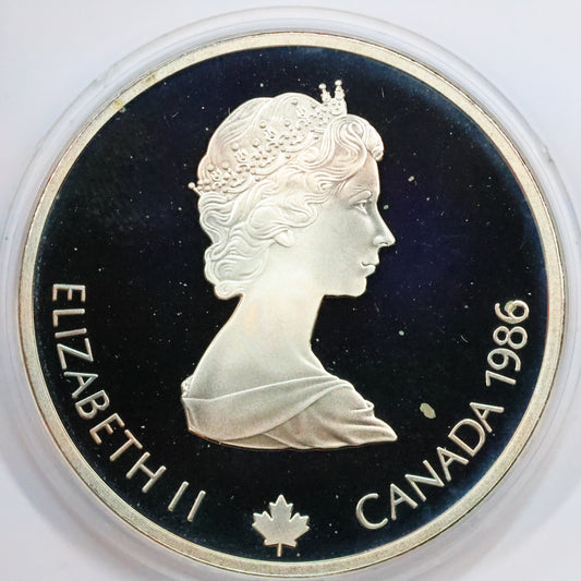1986 Canada $20 .925 Fine Silver Calgary Winter Olympic Coin - Cross Country Skiing w/ Capsule