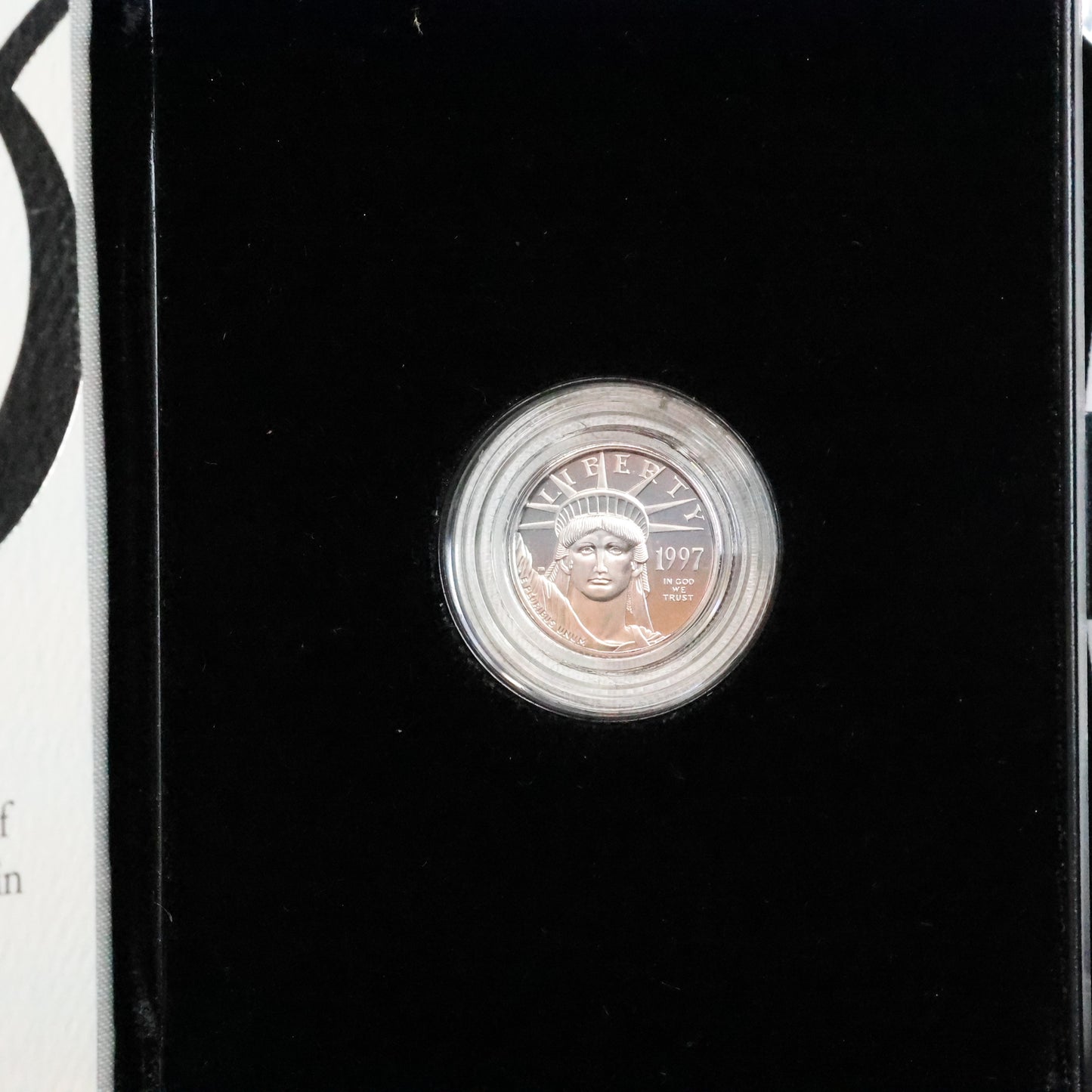 1997 W American Platinum Eagle Proof 1/10 oz $10 w/ Box & COA