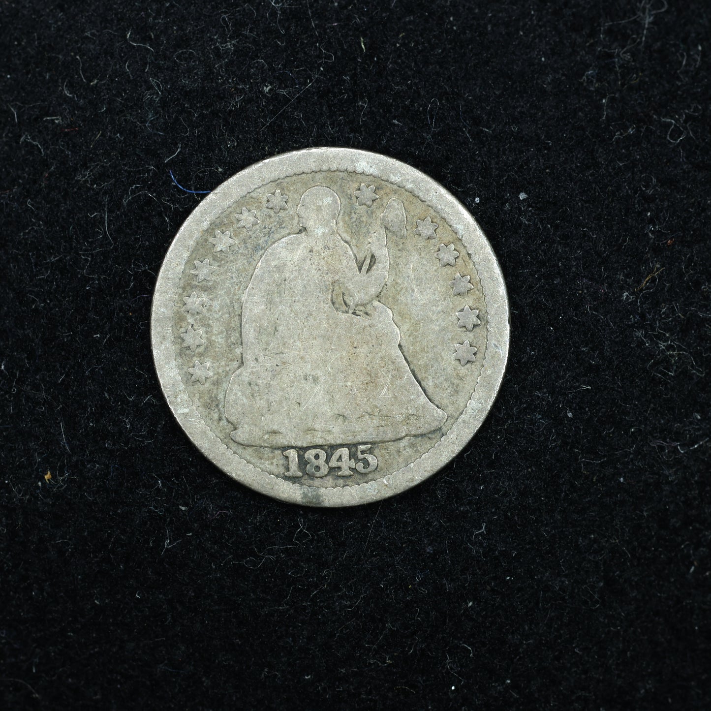 1845 Half Dime 5c Liberty Seated
