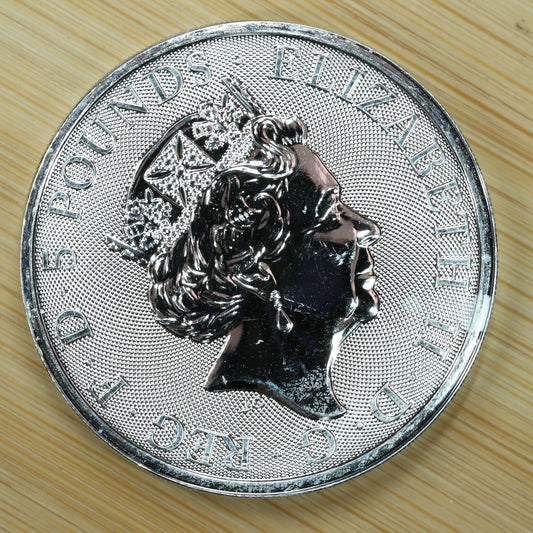 2019 GB 2 oz Silver Queens Beasts Falcon of the Plantagenets Exact Coin Pictured