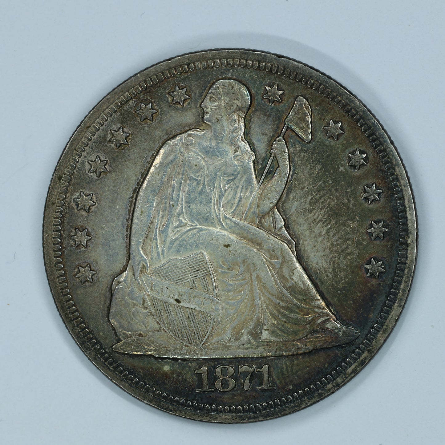 1871 Seated Liberty Silver Dollar Philadelphia